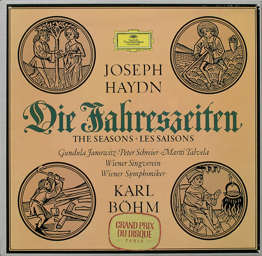 Joseph Haydn, Gundula Janowitz, Peter Schreier, Martti Talvela, Wiener Singverein, Wiener Symphoniker, Karl Böhm : Die Jahreszeiten = The Seasons = Les Saisons (3xLP + Box)