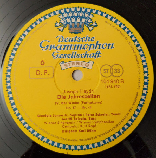 Joseph Haydn, Gundula Janowitz, Peter Schreier, Martti Talvela, Wiener Singverein, Wiener Symphoniker, Karl Böhm : Die Jahreszeiten = The Seasons = Les Saisons (3xLP + Box)