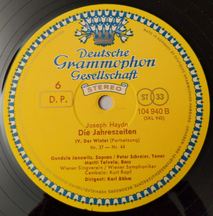 Joseph Haydn, Gundula Janowitz, Peter Schreier, Martti Talvela, Wiener Singverein, Wiener Symphoniker, Karl Böhm : Die Jahreszeiten = The Seasons = Les Saisons (3xLP + Box)