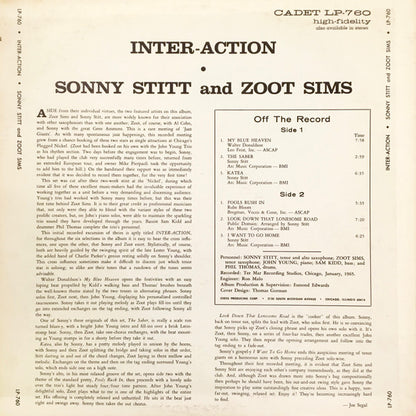 Sonny Stitt & Zoot Sims : Inter-Action (LP, Album, RE)