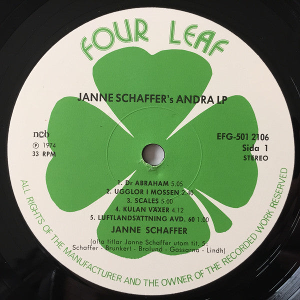 Janne Schaffer : Janne Schaffer's Andra LP (LP, Album, RE, Gat)