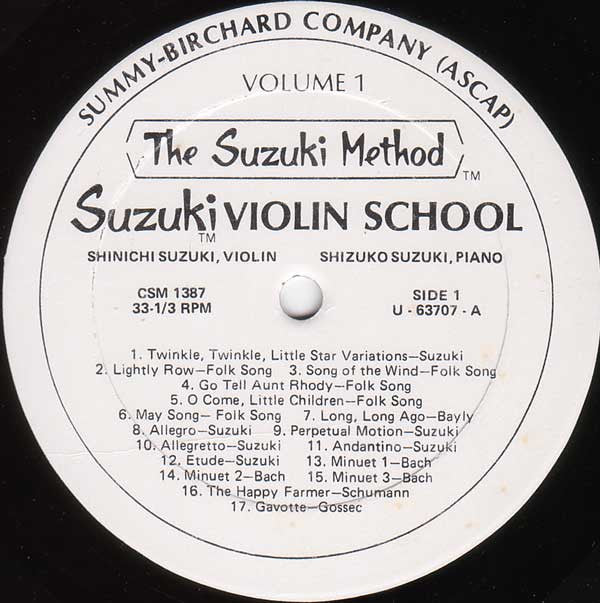 Shinichi Suzuki (2) / Shizuko Suzuki : Suzuki Violin School, Vol. 1 & Vol. 2 (LP, Album, Rev)