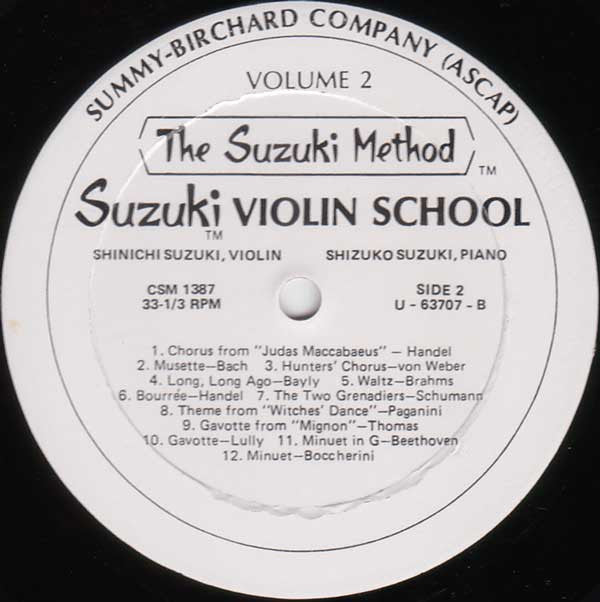 Shinichi Suzuki (2) / Shizuko Suzuki : Suzuki Violin School, Vol. 1 & Vol. 2 (LP, Album, Rev)