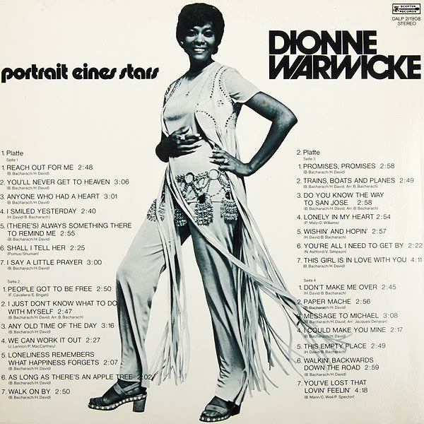 Dionne Warwick : Portrait Eines Stars (2xLP, Comp, Gat)