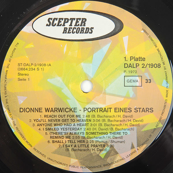Dionne Warwick : Portrait Eines Stars (2xLP, Comp, Gat)