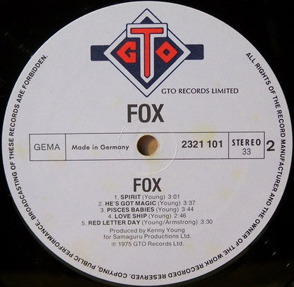 Fox (3) : Fox (LP, Album)