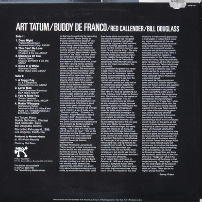 Art Tatum, Buddy DeFranco, Red Callender, Bill Douglass (2) : The Tatum Group Masterpieces (LP, Album)