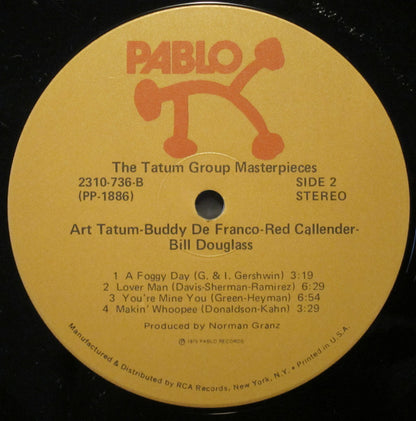 Art Tatum, Buddy DeFranco, Red Callender, Bill Douglass (2) : The Tatum Group Masterpieces (LP, Album)