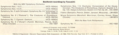 Arturo Toscanini, NBC Symphony Orchestra / Ludwig van Beethoven : Symphony No. 3 ("Eroica") (LP, RE)