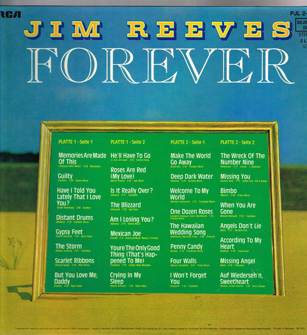 Jim Reeves : Forever (2xLP, Comp, Gat)