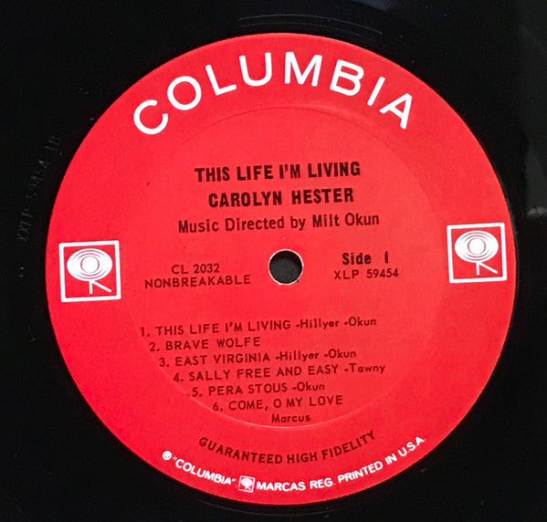 Carolyn Hester : This Life I'm Living (LP, Album, Mono)