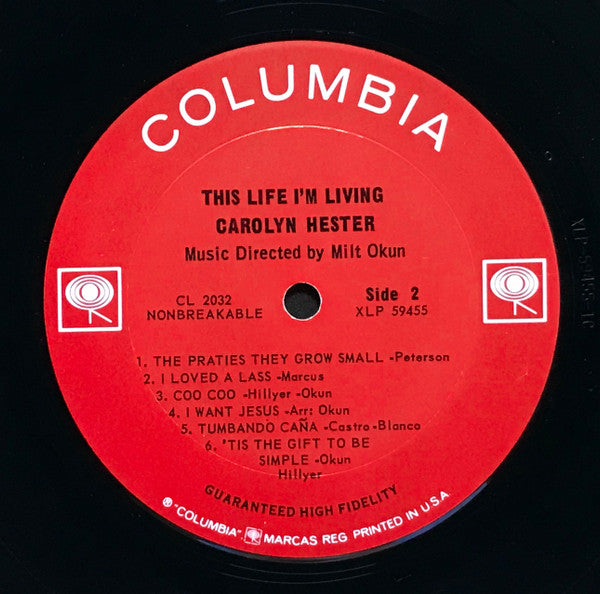 Carolyn Hester : This Life I'm Living (LP, Album, Mono)