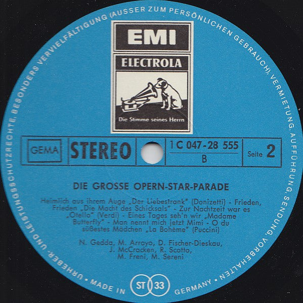 Various : Die Grosse Opern-Star-Parade (LP, Comp, Gat)