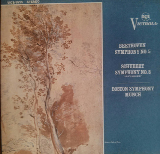 Ludwig Van Beethoven, Franz Schubert, Boston Symphony Orchestra, Charles Munch : Beethoven Symphony No.5 / Schubert Symphony No.8 "Unfinished" (LP, Album, Roc)