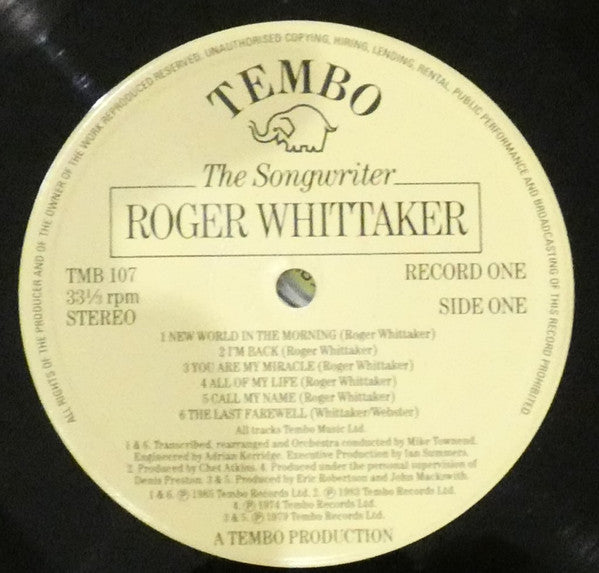 Roger Whittaker : The Songwriter (2xLP, Comp)