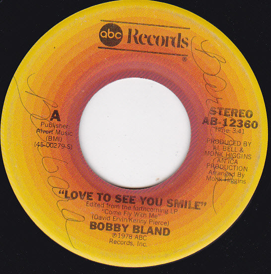 Bobby Bland : Love To See You Smile (7", Single, Styrene)