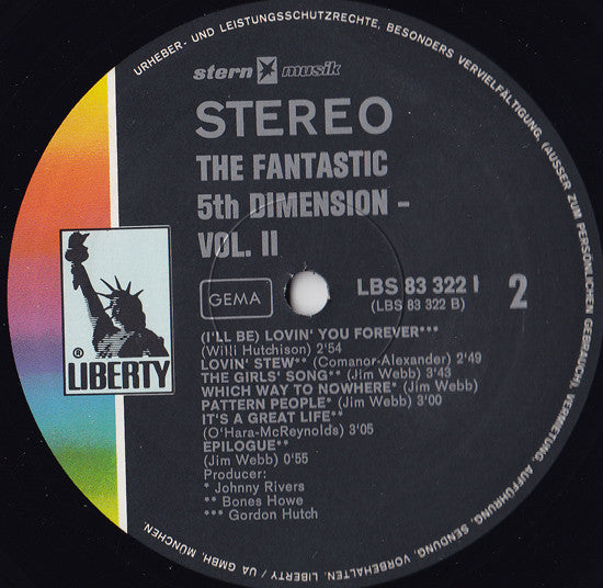 The Fifth Dimension : The Fantastic 5th Dimension Vol. 2 (LP, Comp, Gat)