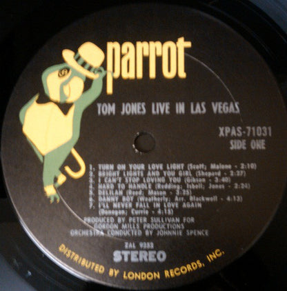 Tom Jones : Live In Las Vegas (LP, Album)