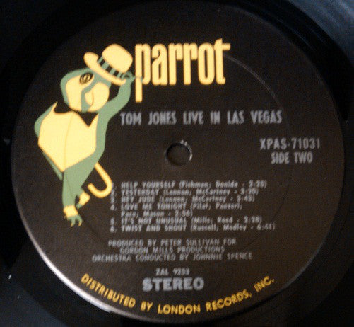 Tom Jones : Live In Las Vegas (LP, Album)