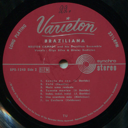 Nestor Campos & his Brazilian Ensemble : Braziliana (LP)