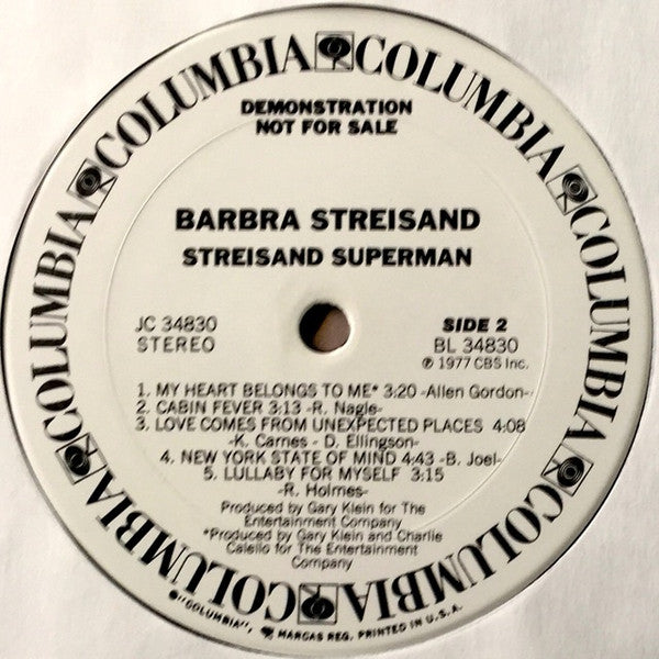 Barbra Streisand : Streisand Superman (LP, Album, Promo)