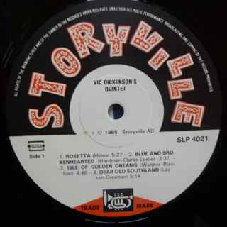 The Vic Dickenson Quintet : Vic Dickenson's Quintet (LP, Album, RE)