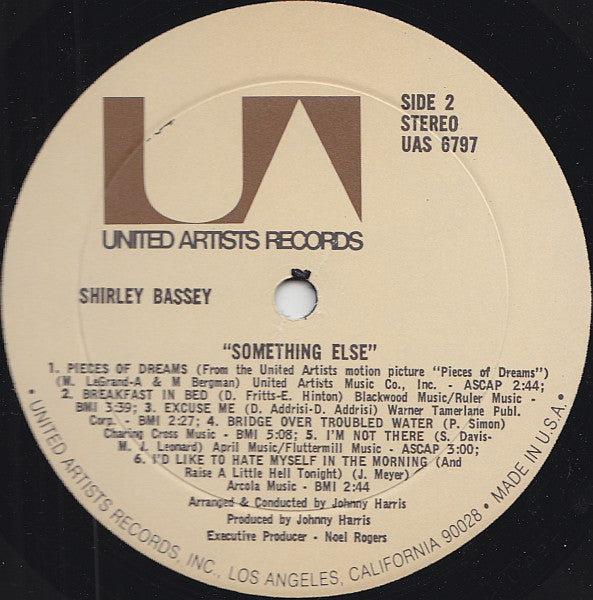 Shirley Bassey : Something Else (LP, Album)