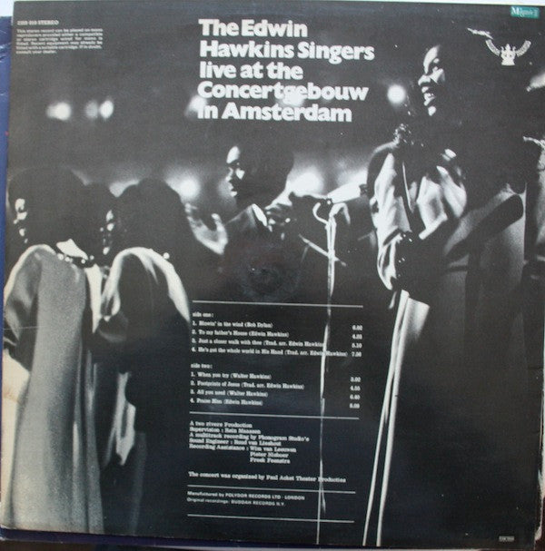 Edwin Hawkins Singers : Live At The Concertgebouw In Amsterdam (LP, Album)