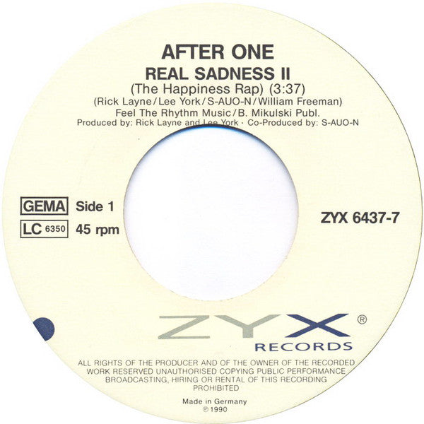 After One : Real Sadness II (7")