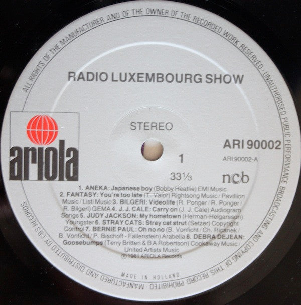 Various : Radio Luxembourg Show Presenterat Av Tony Prince (LP, Comp)