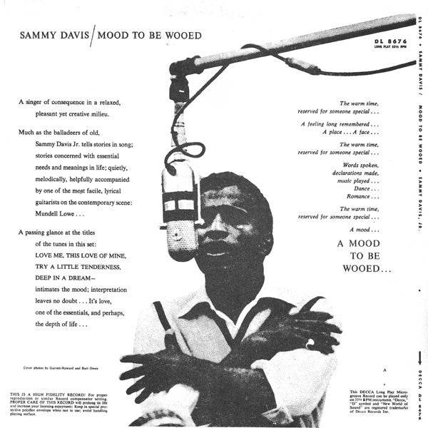 Sammy Davis Jr., Mundell Lowe : Mood To Be Wooed (LP, Mono)