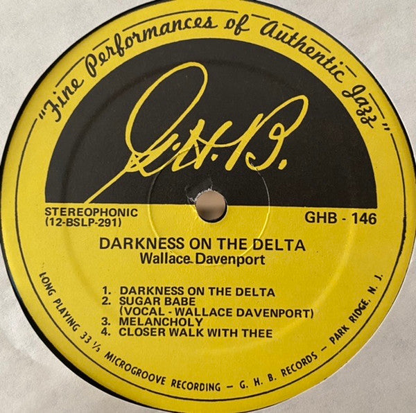 Wallace Davenport : Darkness On The Delta (LP, Album)