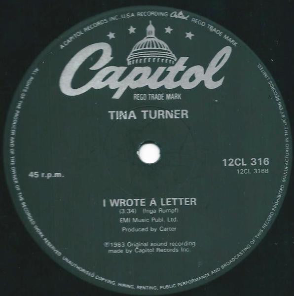 Tina Turner : Let's Stay Together (12", Single, Art)