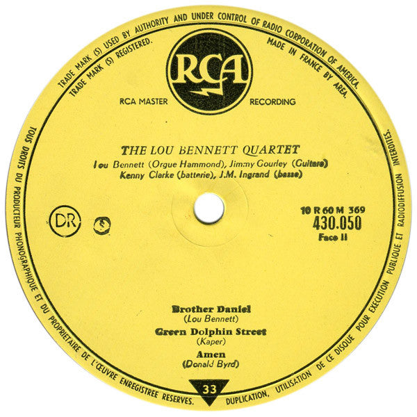 The Lou Bennett Quartet : Amen (LP, Album, Mono, Yel)