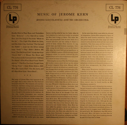 Jerome Kern - André Kostelanetz And His Orchestra : Music Of Jerome Kern (LP, Album, Mono, RE)