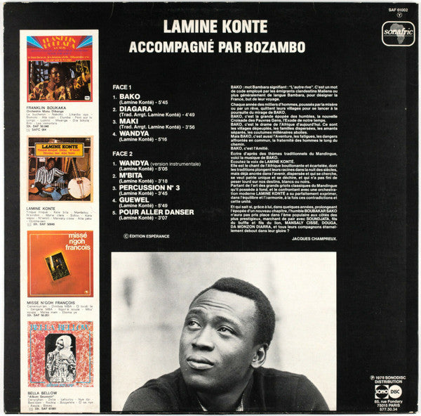 Lamine Konté : Bako - L'Autre Rive - Musique Originale Du Film (LP, Album)