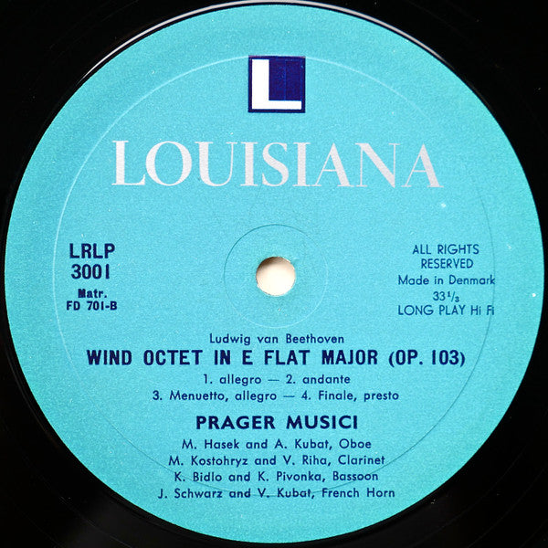 Prager Musici : Music At Louisiana (LP)