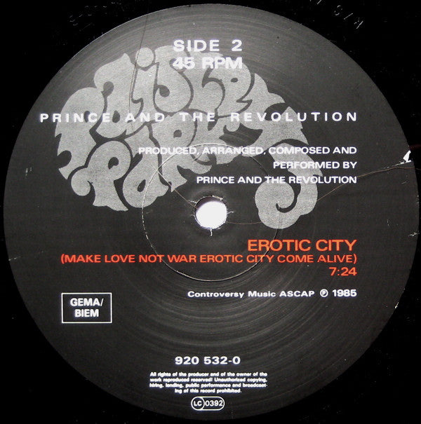 Prince And The Revolution : Girls & Boys (12", Single)