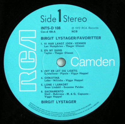 Birgit Lystager : Favoritter (LP, Album)