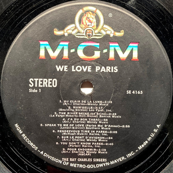 The Ray Charles Singers : We Love Paris (LP)