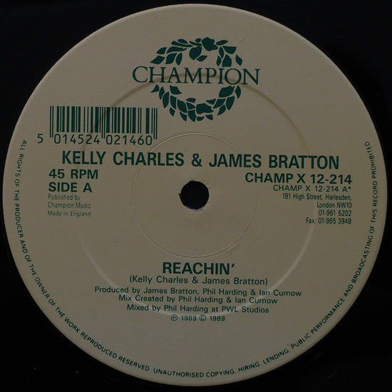 Kelly Charles & James Bratton : Reachin' (12")