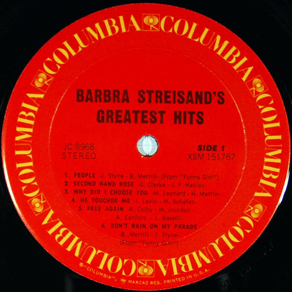 Barbra Streisand : Barbra Streisand's Greatest Hits (LP, Comp, RE)