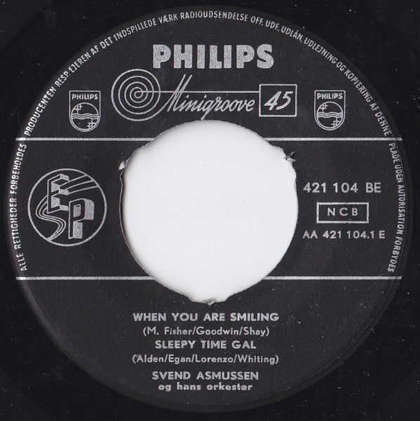 Svend Asmussens Orkester : When You Are Smiling (7", EP)