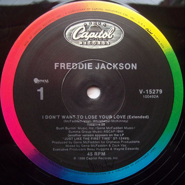 Freddie Jackson : I Don't Want To Lose Your Love (12", Single)