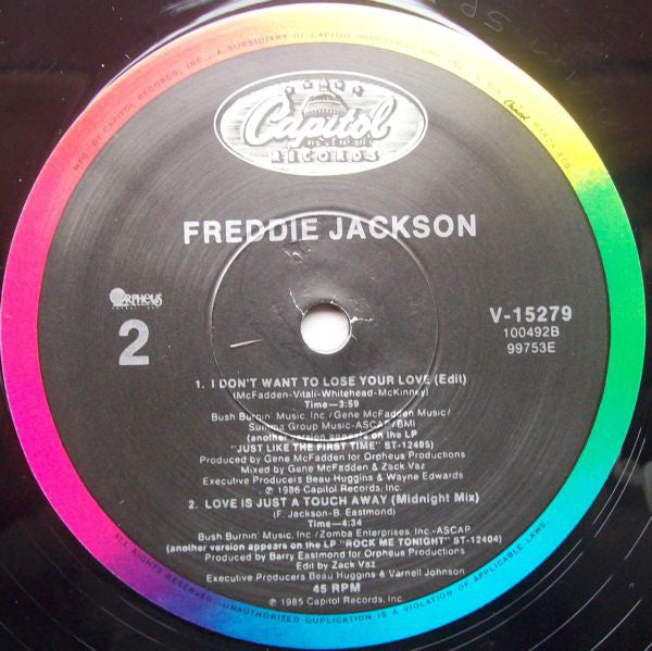 Freddie Jackson : I Don't Want To Lose Your Love (12", Single)