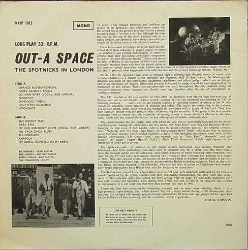 The Spotnicks : Out-A Space The Spotnicks In London (LP, Album, Mono, Top)