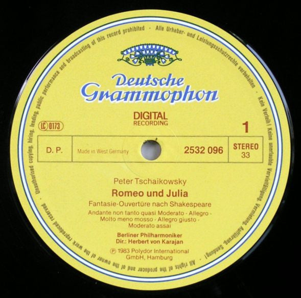 Herbert Von Karajan, Pyotr Ilyich Tchaikovsky : Romeo Und Julia / Nussknacker Suite (LP)