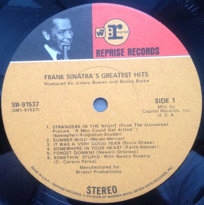 Frank Sinatra : Frank Sinatra's Greatest Hits (LP, Comp, Club)