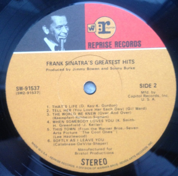 Frank Sinatra : Frank Sinatra's Greatest Hits (LP, Comp, Club)