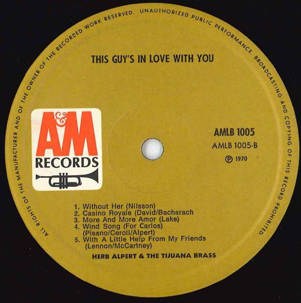 Herb Alpert & The Tijuana Brass : This Guy's In Love With You (LP, Comp)